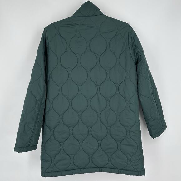 J. Crew Factory City Puffer Coat Forest Green Women’s Size Small - Picture 8 of 13
